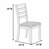 Ladder Back Design Dining Chairs (Set of 2) - Walnut