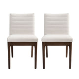Upholstered Dining Chairs With Rubber Legs (Set of 2)