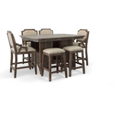 Camry Barnwood Pub Table 4 Barsools & 2 Backless Stools - BARBBWx4+PUB48BW+PUB48BWB+BARFBBW