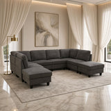 8 Piece Modular U - Shape Sectional Sofa