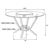 Anchor - 5 Piece Round Dining Table Set With Swivel Chairs - Gloss White