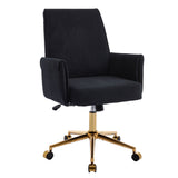 Ergonomic Mid-Back Office Chair With Striped Fabric