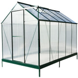 Polycarbonate house, Heavy Duty Outdoor Aluminum Walk-In House Kit With Rain Gutter, Vent And Door For Backyard Garden