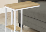 Accent Table, C - Shaped, Marble Look Contemporary & Modern Convenient Design