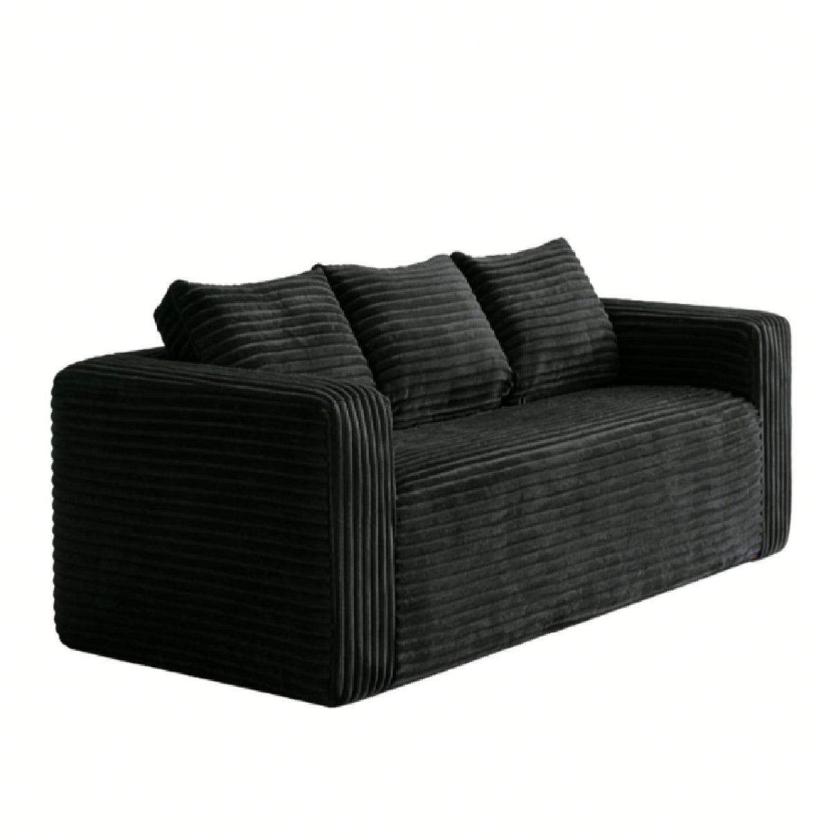 Cloud Loveseat Sofa Couch, Compressed - Black