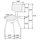 Molly - Upholstered Dining Chair (Set of 2) - Espresso