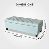 Storage Ottoman Bench With Safety Hinges