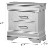 Nightstand With Drawers - White