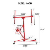 Drywall Lift Panel Hoist Jack Lifter With Caster Wheels And Telescopic Arm
