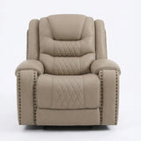 Power Recliner Single Chair With USB Port Living Room Comfort Seating - Toffee