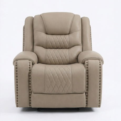 Power Recliner Single Chair With USB Port Living Room Comfort Seating - Toffee