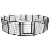 Heavy Duty Dog Playpen Outdoor 16 Piece Panels - Snow Leopard