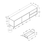 TV Stand Console With Storage Drawers And Cabinets - Walnut
