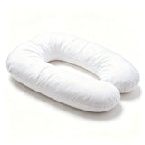 U - Shape Pregnancy Body Pillow For Side Sleeper Support - White