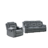 Contemporary Living Room Set With Pillow Arms And Headrest Support