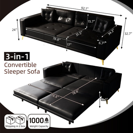 King Size Pull Out Sofa Bed 3 In 1