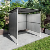 Outdoor Pergola, Bike Storage Shed, Grill Gazebo For Patio - Gray