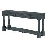 Long Console Table With Drawers And Shelf