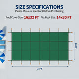 Swimming Pool Safety Cover - Dark Green