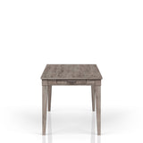 Rustic Dining Table 2 Storage Drawers And Leaf - Gray