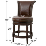 Swivel Barstool With High-Back