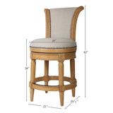 Swivel Barstool With High-Back