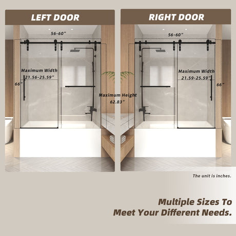 Frameless Sliding Bathtub Door With Frame