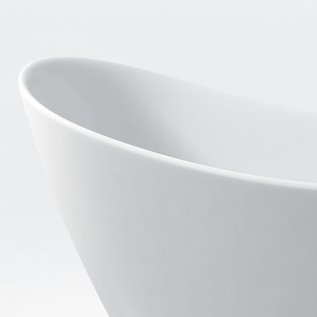 Freestanding Tub With Overflow And Pop Up Drain, Ergonomic Design