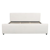 Luxury Upholstered Bed Frame With Curved Headboard & Footboard