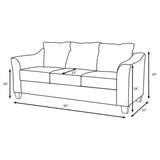 Alcazar - Arm Sofa - Sand