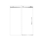 Frameless Single Sliding Shower Door & Handle And Square Tube Track