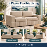 Oversized Modular Loveseat Set