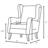 Brookridge - Wingback Accent Club Chair - Brown