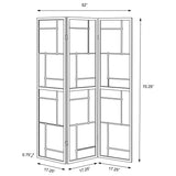 Damis 3-Panel Room Divider Folding Shoji Screen Black - 900102