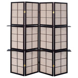 Iggy 4-Panel Room Divider Folding Shoji Screen Cappuccino - 900166