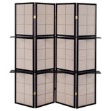 Iggy 4-Panel Room Divider Folding Shoji Screen Cappuccino - 900166