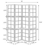 Iggy 4-Panel Room Divider Folding Shoji Screen Cappuccino - 900166