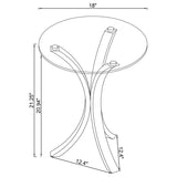 Laning Round Glass Top Acrylic Side Table Clear - 900490