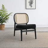 Rayo Rattan Cane Back Accent Chair with Padded Seat Black - 900620