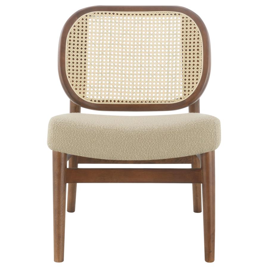 Rayo Rattan Cane Back Accent Chair with Padded Seat Camel - 900621
