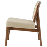 Rayo Rattan Cane Back Accent Chair with Padded Seat Camel - 900621