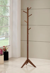 Devlin 6 Hook Freestanding Wood Coat Rack Hat Hanger Walnut - 900633