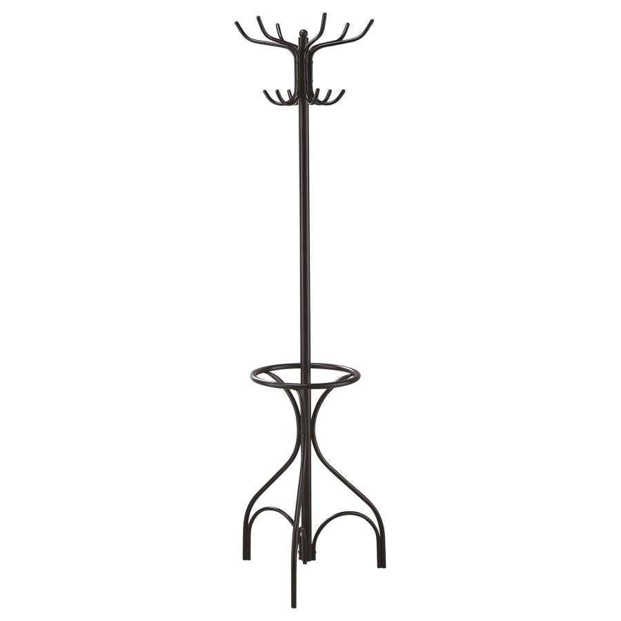 Kiefer 12 Hook Freestanding Metal Coat Rack Hat Hanger Black - 900821