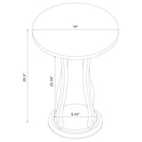 Elton Round Faux Marble Top Plant Stand Brown - 900926