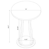 Elton Round Wood Top Accent Plant Stand Cherry - 900934