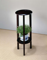 Kirk 1-shelf Round Wood Plant Stand Espresso - 900936