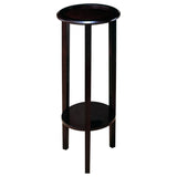 Kirk 1-shelf Round Wood Plant Stand Espresso - 900936