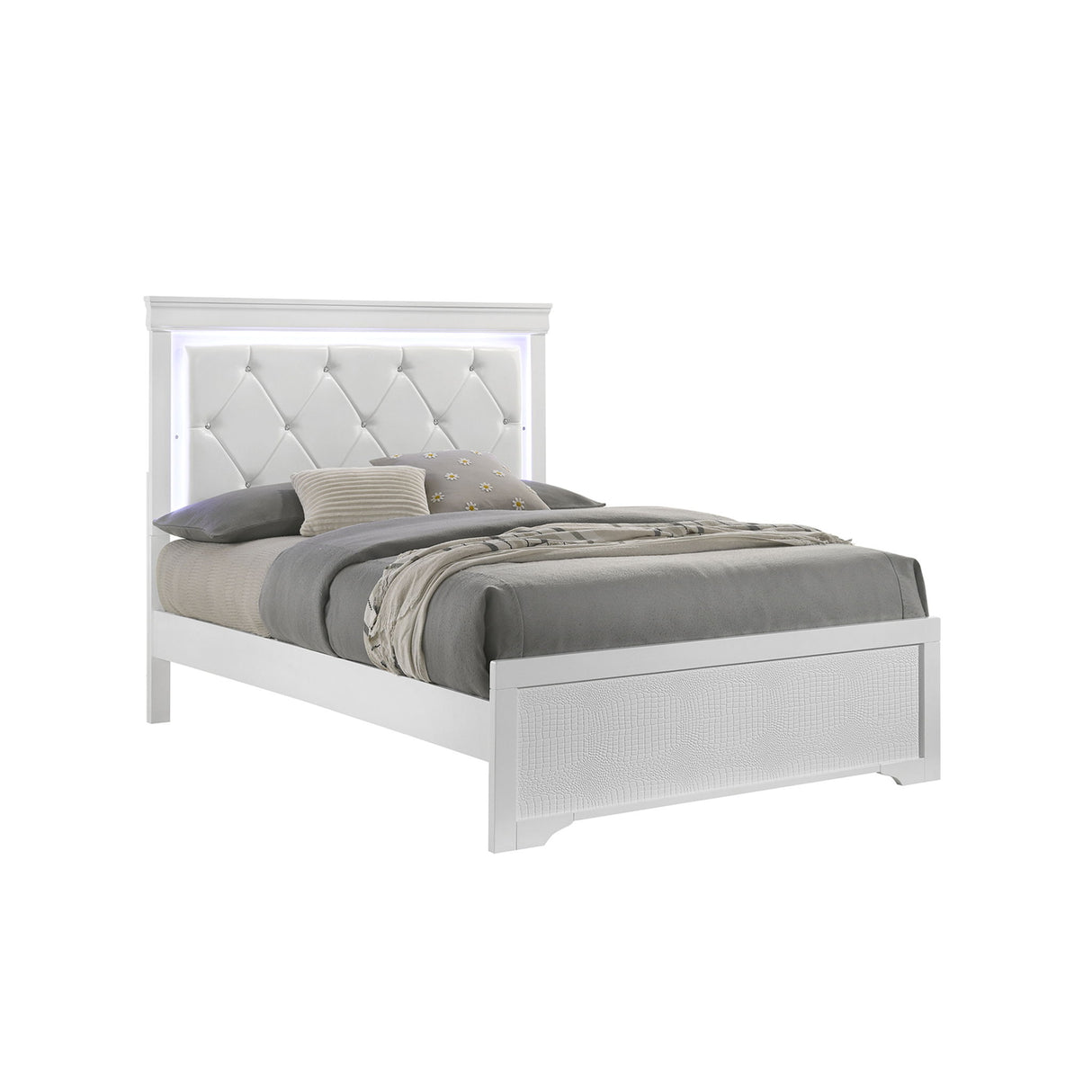 Blaze - Modern Bed With LED Headboard
