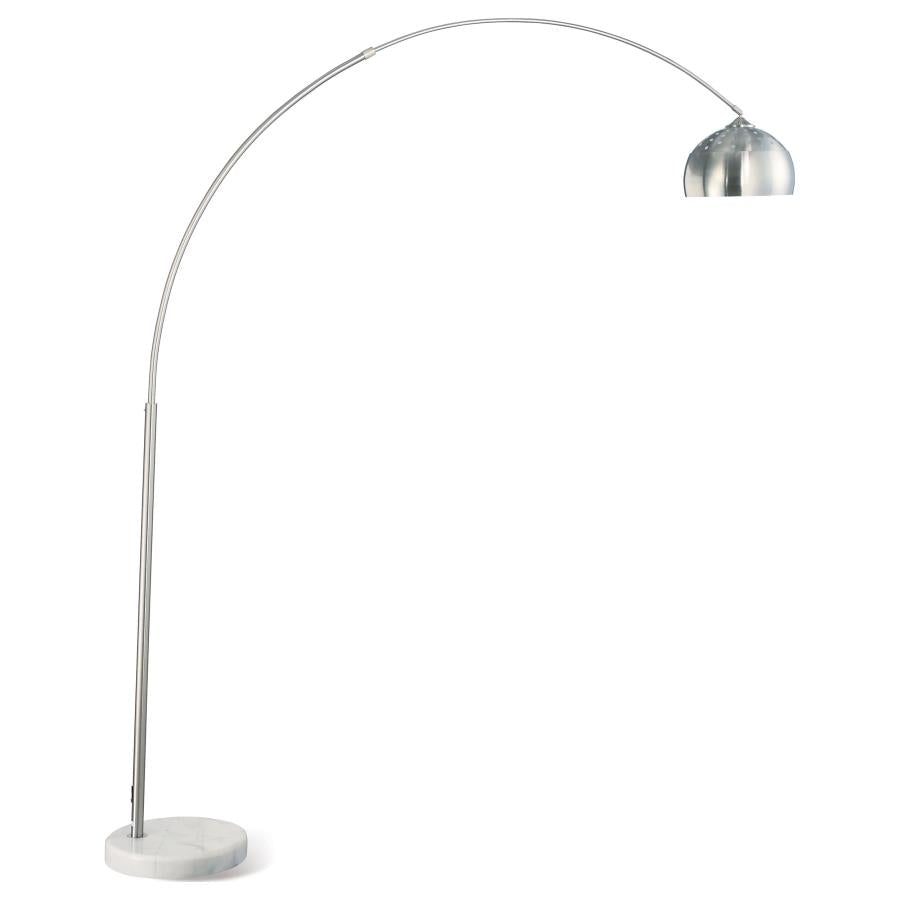 Krester 85-inch Dome Shade Metal Arc Floor Lamp Chrome - 901199