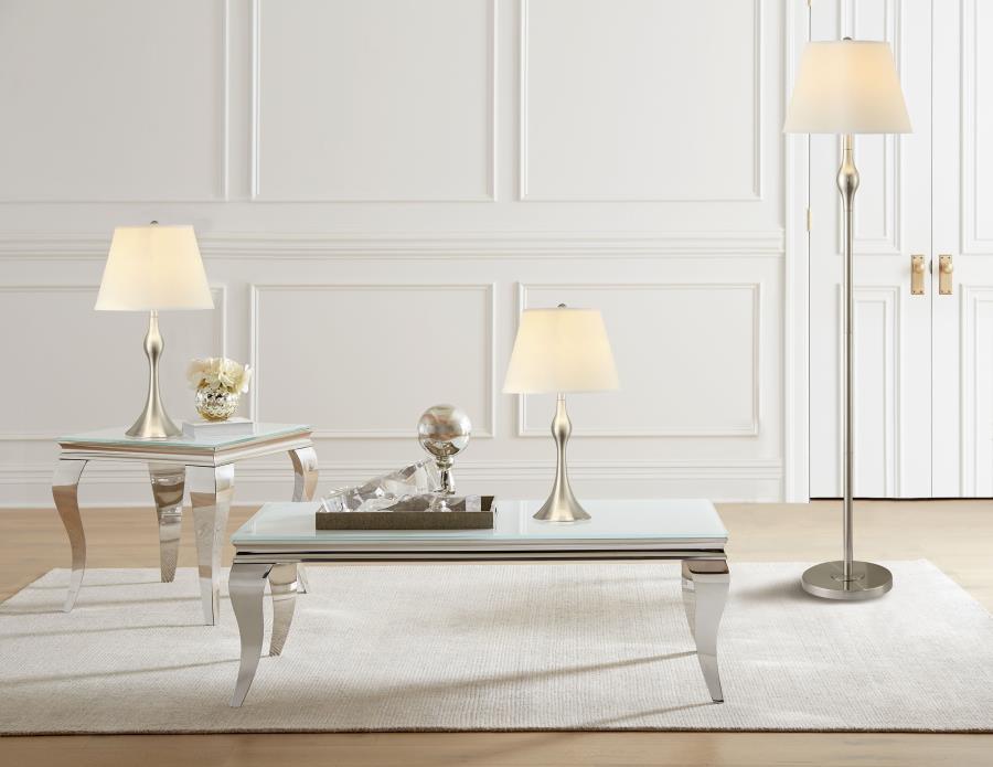Griffin 3-piece Floor and Table Lamp Set Brushed Nickel - 901235